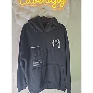 $120 One Monarchy Signature Embossed Hoodie Sweatshirt XL Black Blessed Worship